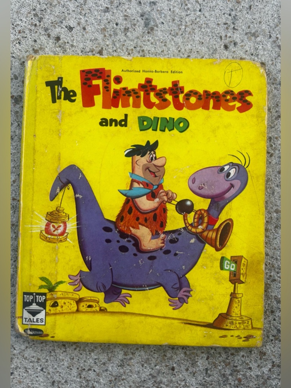 Vintage 1961 Children's Book "The Flintstones and Dino” (flaws)